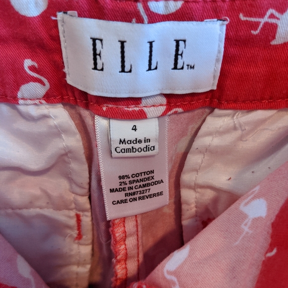 Elle Women's shorts Pink / White flamingo Size 4 - Picture 2 of 4